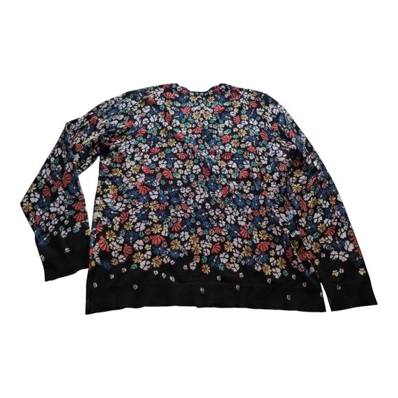 NWT Karen Scott Multicolor Floral Field Flowers Cardigan M - Picture 8 of 8